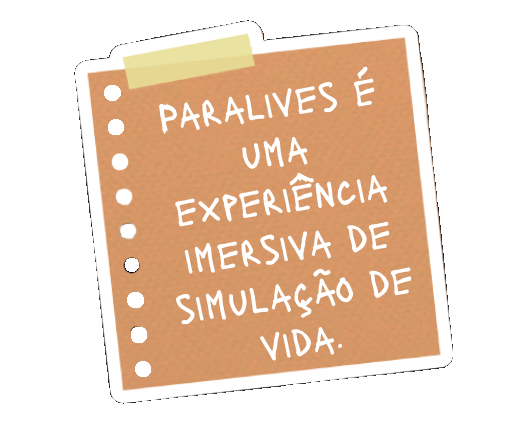 'Paralives é uma experiência imersiva de simulação de vida' escrito em uma ...